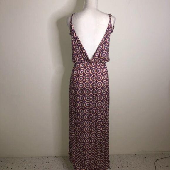 Tiare Hawaii Dress One Size OSFM Womens High Low Pink Gray Elastic Waist Straps - Picture 9 of 15